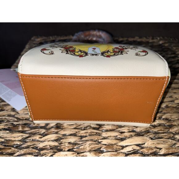 NEW Loungefly Disney Beauty And The Beast Belle Red Roses Mini Satchel Wallet! - Picture 4 of 7
